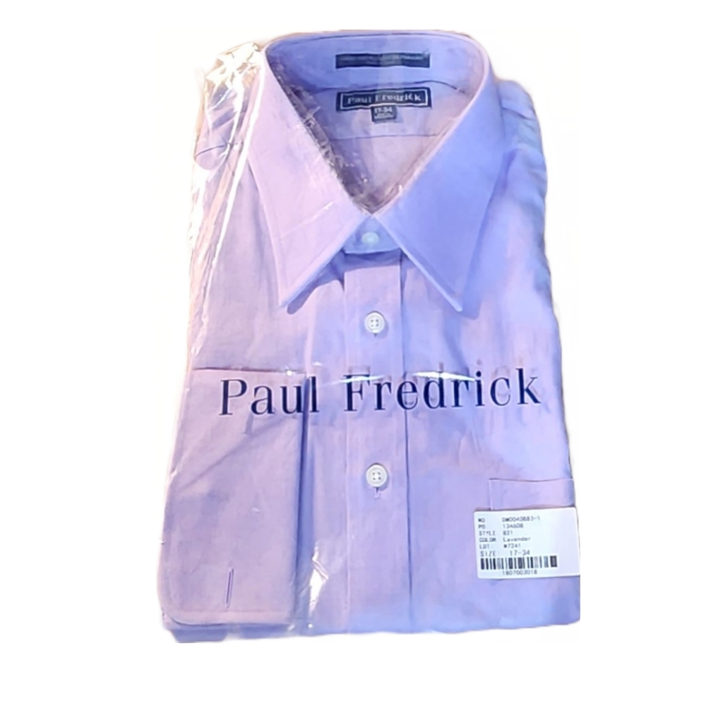 PAUL FREDRICK FINEST TWO PLY COTTON PINPOINT DRESS SHIRT